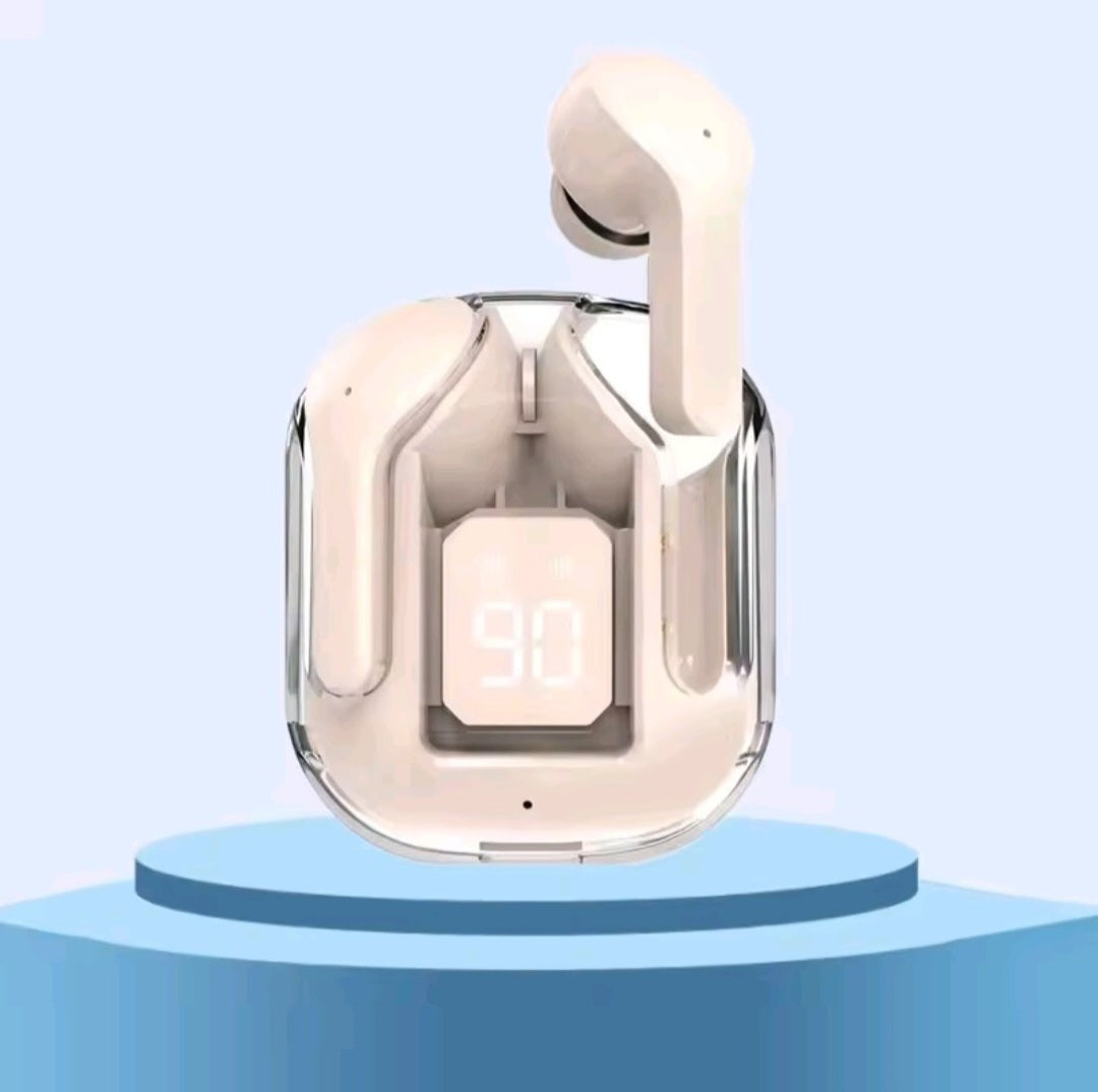 GrindActive™ Transparent TWS Wireless Earphones | LED Power Display & ENC Sound Lock