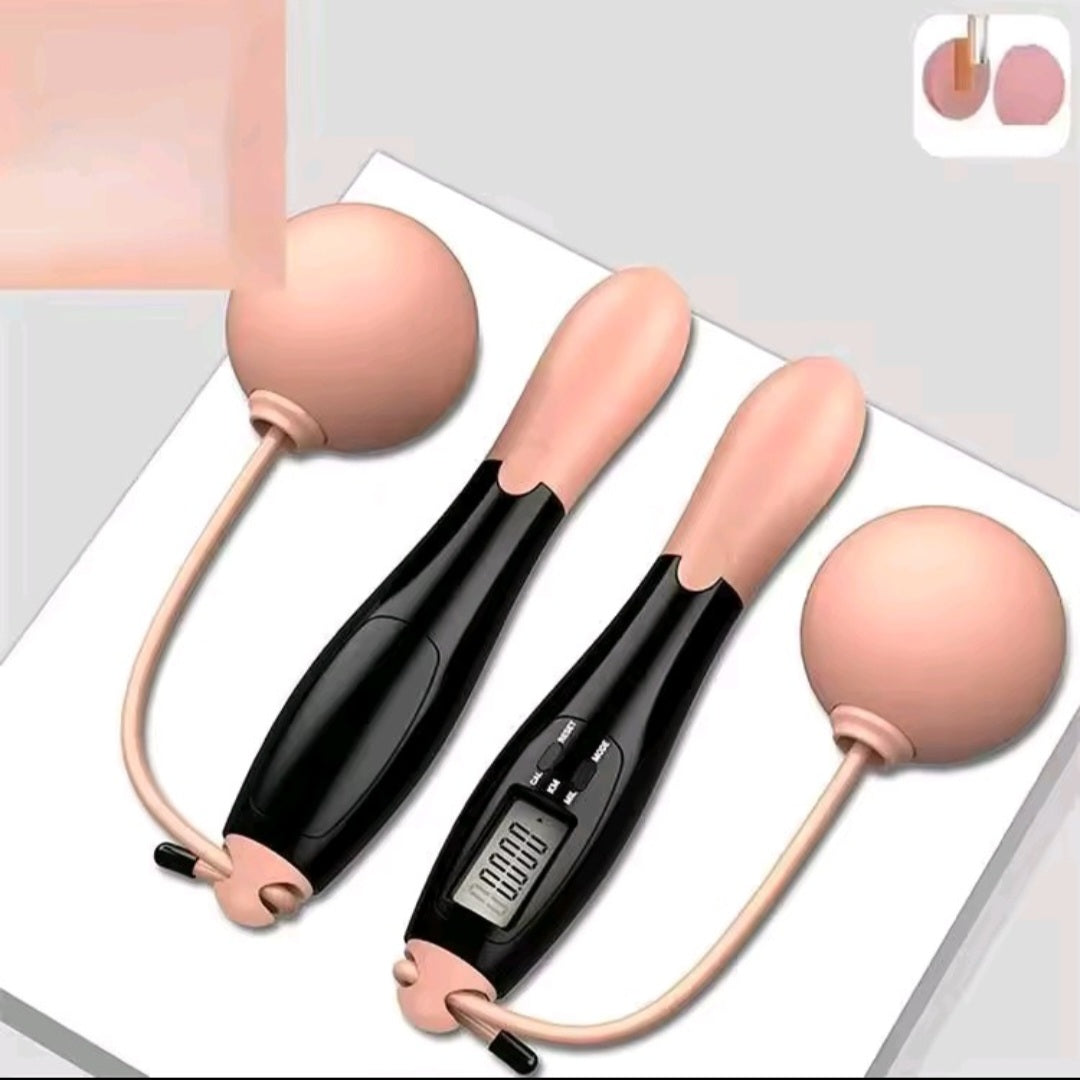 GrindActive™ 2-in-1 Digital Skipping Rope – Cordless + Steel Cable | Calorie Counter