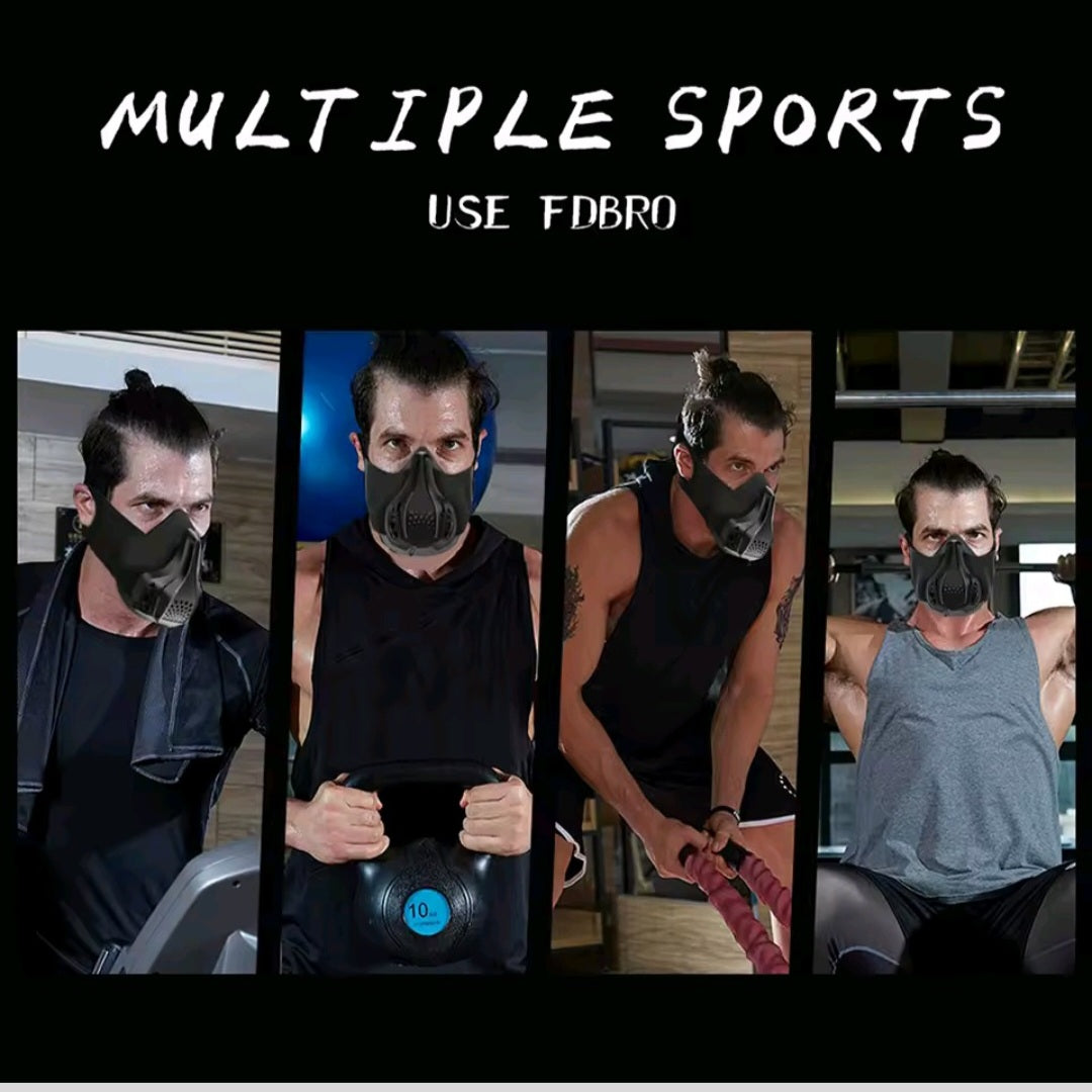 GrindActive™ Detachable Sports Training Mask – Breathable, Shock-Resistant, Altitude Fitness Mask