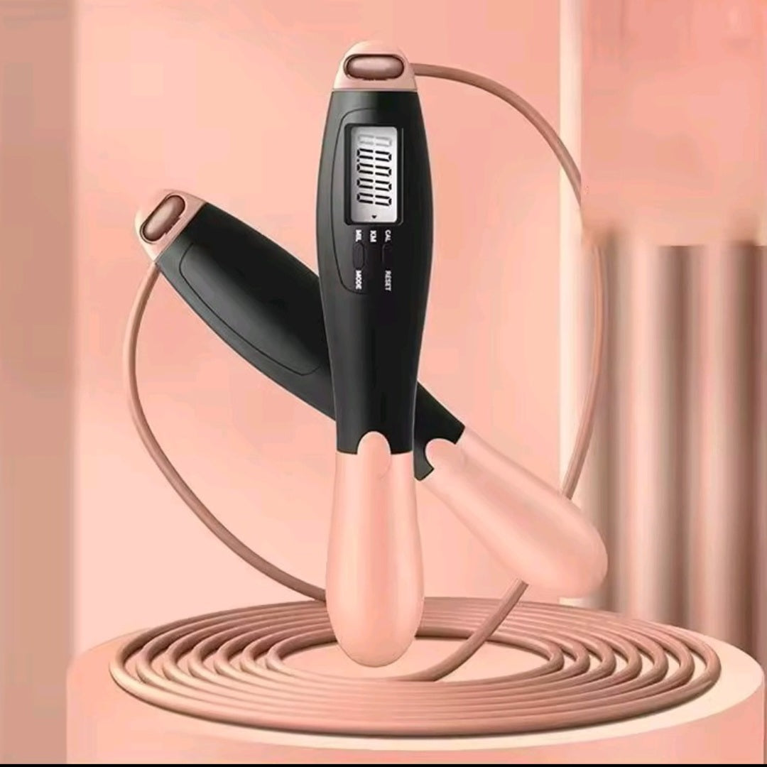 GrindActive™ 2-in-1 Digital Skipping Rope – Cordless + Steel Cable | Calorie Counter