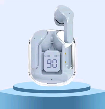 GrindActive™ Transparent TWS Wireless Earphones | LED Power Display & ENC Sound Lock