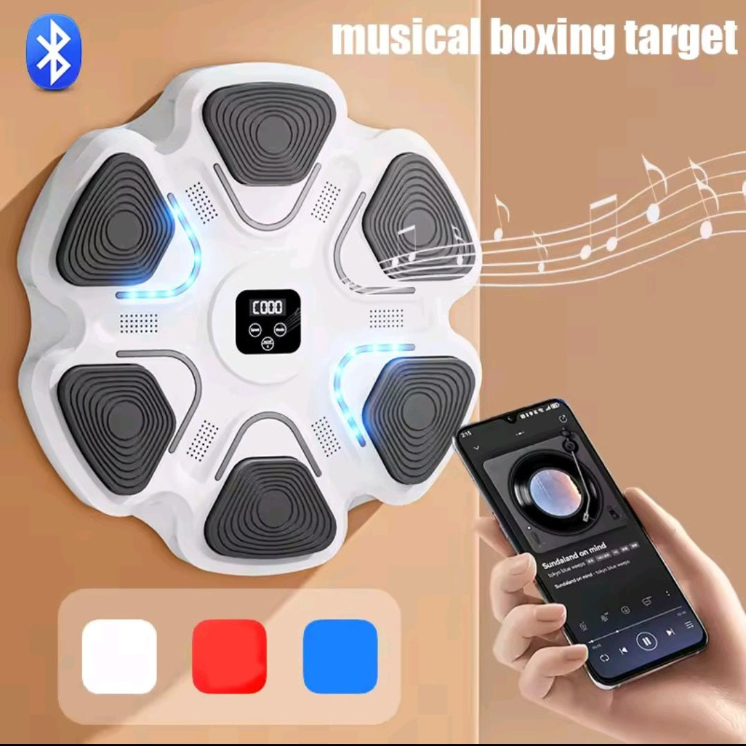 GrindActive™ Bluetooth Wall Boxing Machine – Light-Up Speed, Reaction & Music Trainer (w/ Gloves)