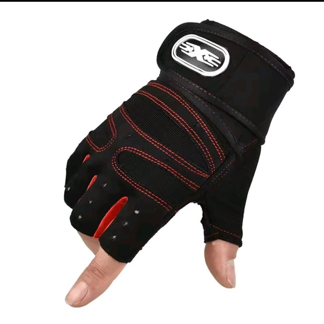 GrindActive™ Half Finger Training Gloves – Non-Slip, Wrist Support, Shock-Proof