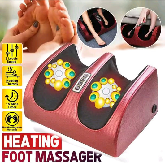 GrindActive™ Hot Compression Electric Foot Massager | Shiatsu Kneading & Heat Therapy