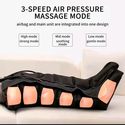 GrindActive™ Air Pressure Leg & Foot Massager Boots | Deep Compression Therapy with Remote Control (UK Plug)
