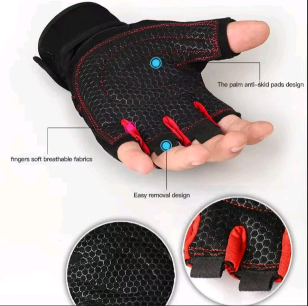 GrindActive™ Half Finger Training Gloves – Non-Slip, Wrist Support, Shock-Proof