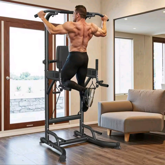 GrindActive™ Power Tower – Multi-Function Dip & Pull-Up Station | Adjustable Home Gym