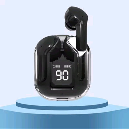 GrindActive™ Transparent TWS Wireless Earphones | LED Power Display & ENC Sound Lock