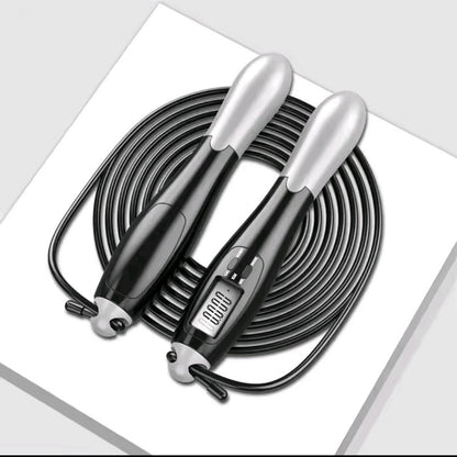 GrindActive™ 2-in-1 Digital Skipping Rope – Cordless + Steel Cable | Calorie Counter