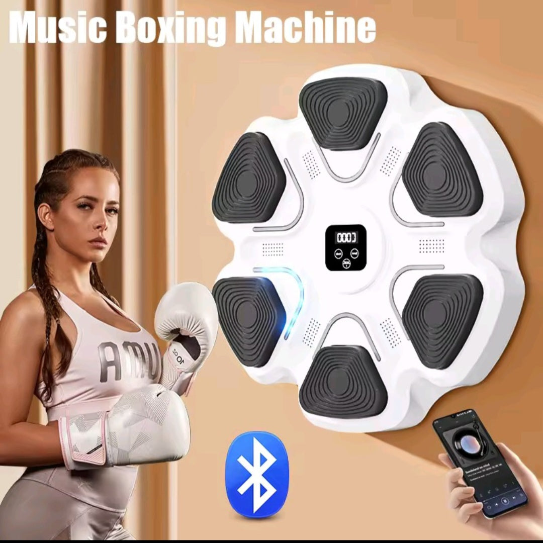 GrindActive™ Bluetooth Wall Boxing Machine – Light-Up Speed, Reaction & Music Trainer (w/ Gloves)