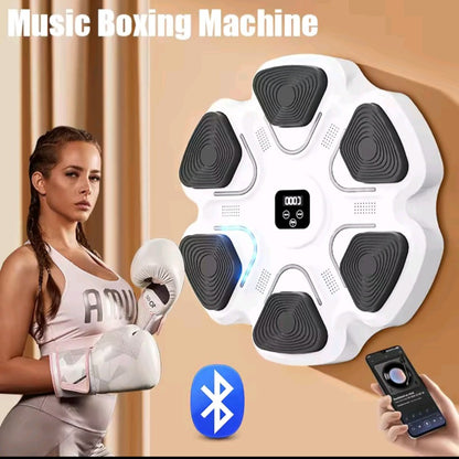 GrindActive™ Bluetooth Wall Boxing Machine – Light-Up Speed, Reaction & Music Trainer (w/ Gloves)