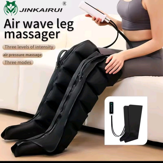 GrindActive™ Air Pressure Leg & Foot Massager Boots | Deep Compression Therapy with Remote Control (UK Plug)