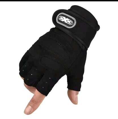 GrindActive™ Half Finger Training Gloves – Non-Slip, Wrist Support, Shock-Proof