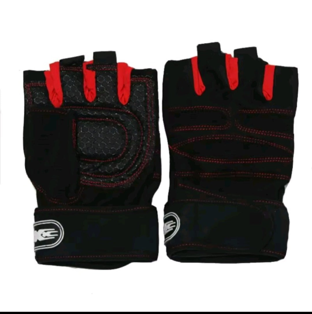 GrindActive™ Half Finger Training Gloves – Non-Slip, Wrist Support, Shock-Proof
