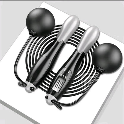 GrindActive™ 2-in-1 Digital Skipping Rope – Cordless + Steel Cable | Calorie Counter