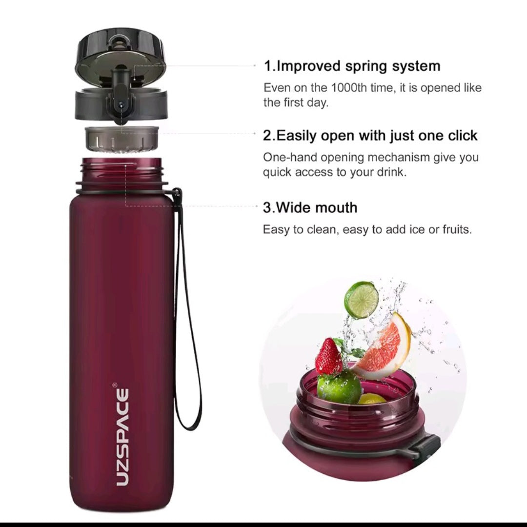 GrindActive™ 1L Sport Water Bottle – Leakproof. Durable. BPA-Free.