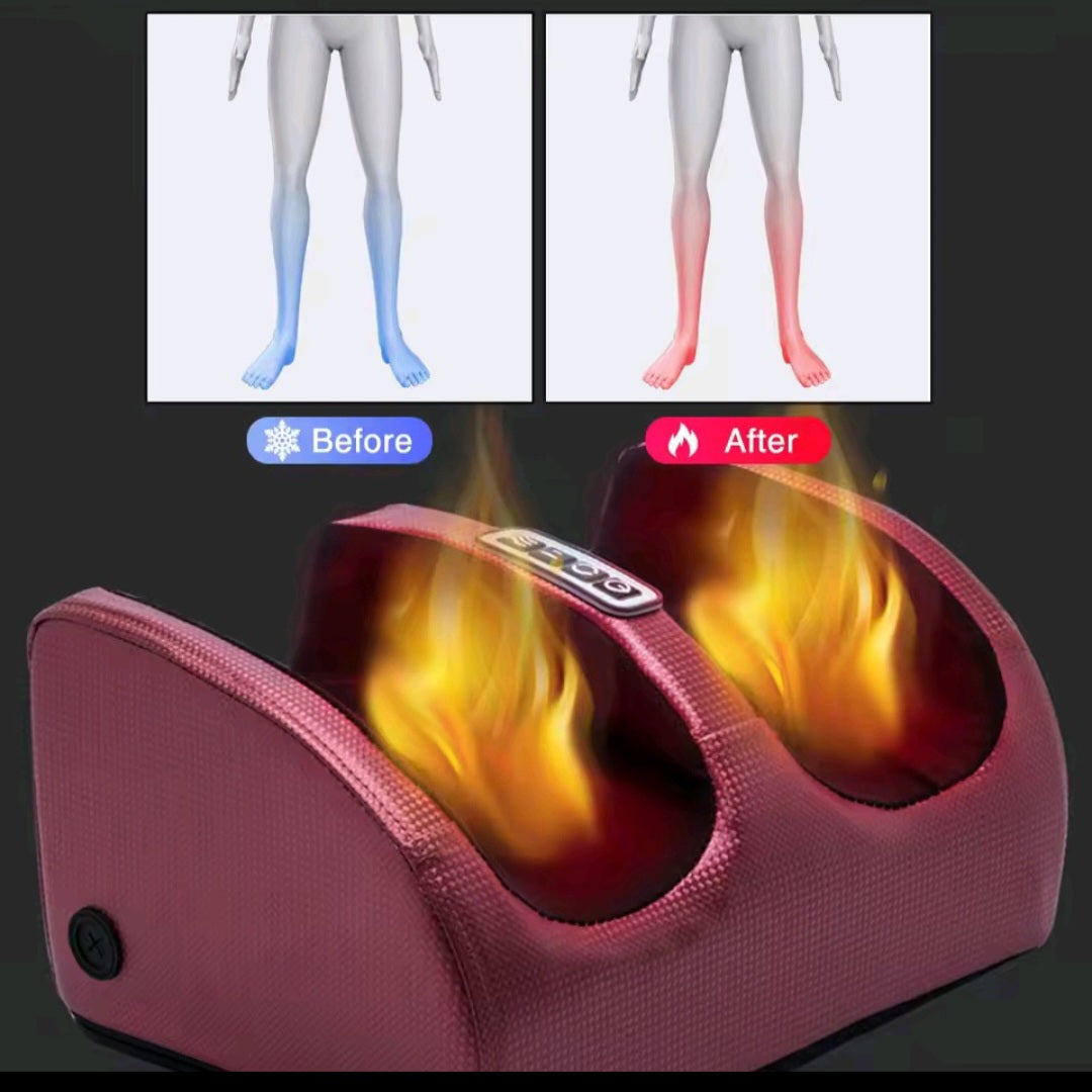 GrindActive™ Hot Compression Electric Foot Massager | Shiatsu Kneading & Heat Therapy