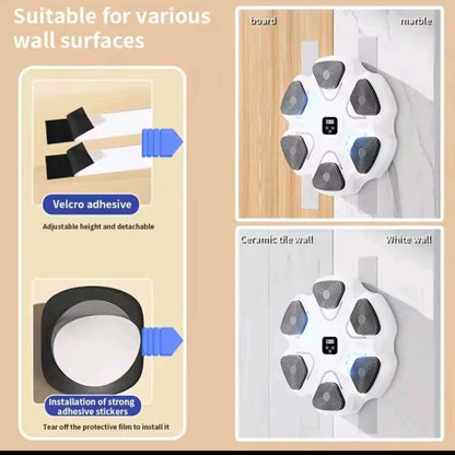 GrindActive™ Bluetooth Wall Boxing Machine – Light-Up Speed, Reaction & Music Trainer (w/ Gloves)